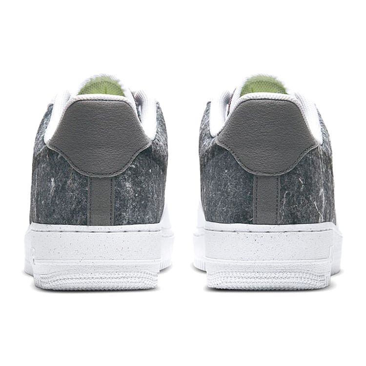 Nike Air Force 1 07 LV8 Recycled Wool Pack - White Light Smoke Grey Men Sneakers Clear Black CV1698-100