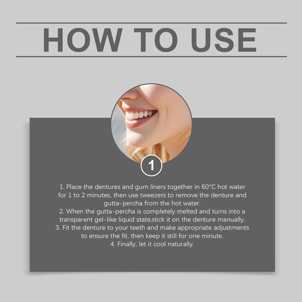 Resin Denture Decoration Set Teeth Whitening Soft Safety Perfect Fit Tooth Comfortable Smile Temporary Orthodontic Silicone Sets