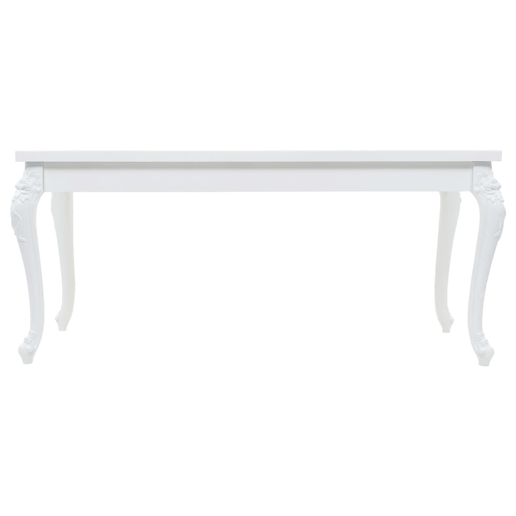 Eettafel 179x89x81 cm Hoogglans Wit