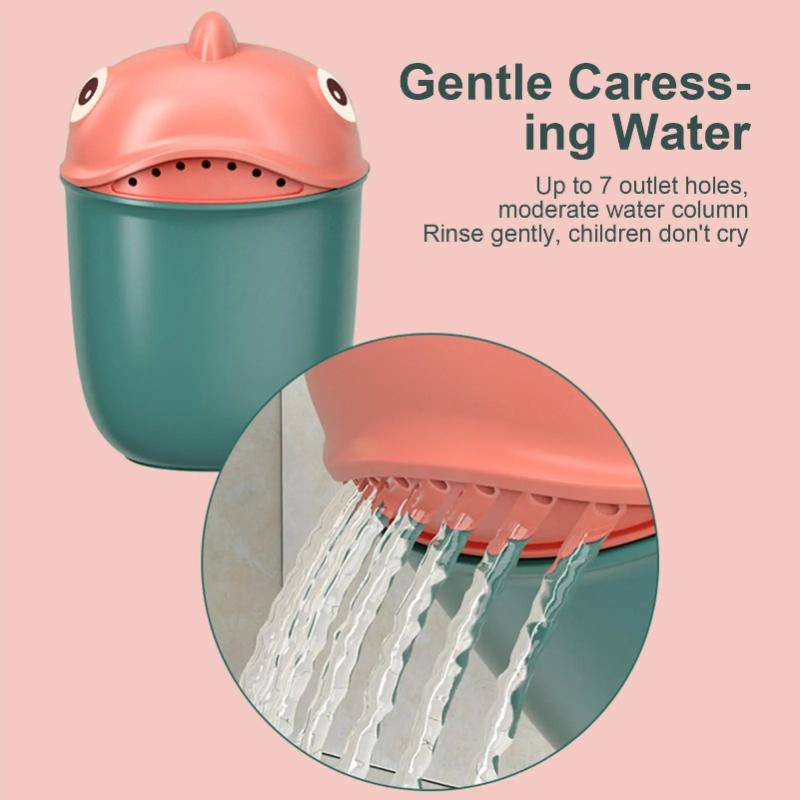 multi-functional Clownfish Shampoo Cup Baby Shampoo Rinser Cup Children Washing Head Rinse Cup Bathroom Shower Sprinkler Spoons