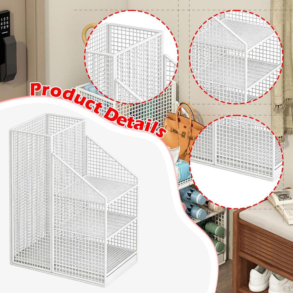 Umbrella Stand Cane Organizer Holder Portable Large Capacity White Stable Container Metal