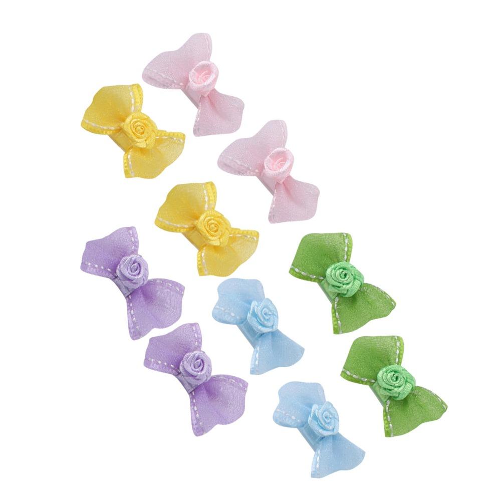 10Pcs Lightweight Pet Hair Clip Decorative Clip Pet Head Flower Pet Hair Accessory Pet Dressing Up