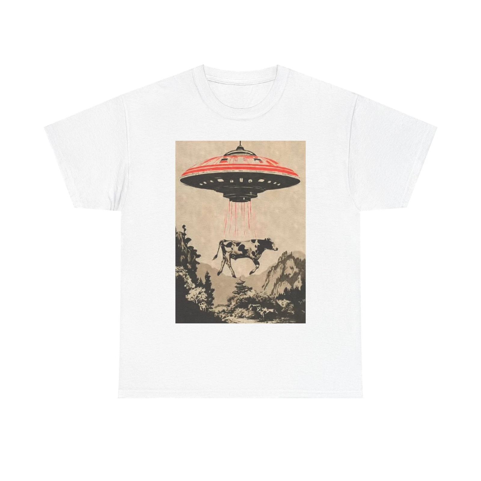 Men s and Women s T-shirts Alien Abduction Vintage Photo Funny XXXL