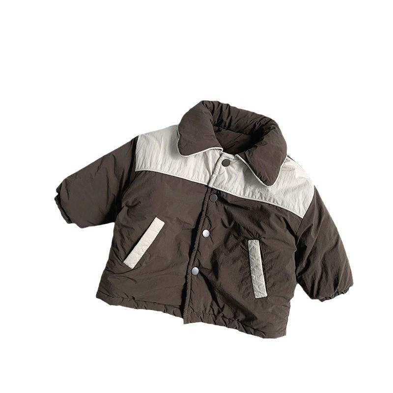 Zimní dětská prošívaná bunda z bavlny 2025: Hustý, teplý kabát v korejském stylu pro chlapce a dívky