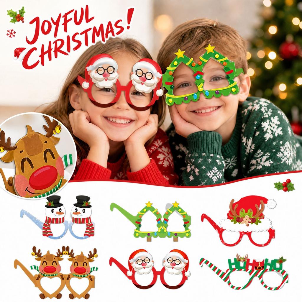 Snowman and Christmas Tree Glasses for Holiday Party Favors