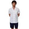 Threadbare Mens Crochet Trim Short-Sleeved Shirt