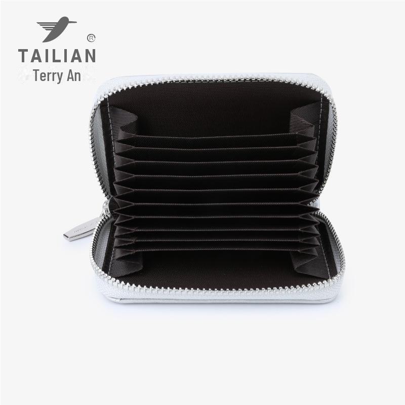 Tailian Guofeng Mini Accordion Card Holder: Portable, Simple Women's ID Storage Bag