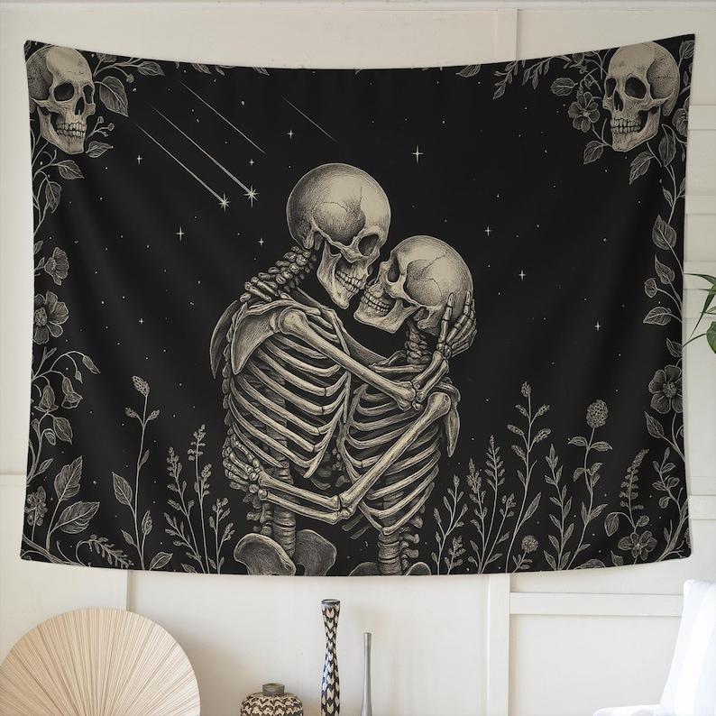 Skull Lovers tapestry 75x100 чёрный