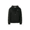(WMNS) Pattern Printing Hoodie Loose Fit Black Women's OWBB032S20FLE0031001