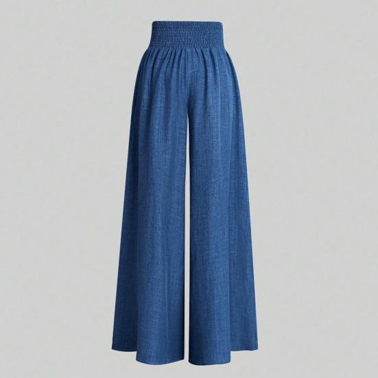 Women Casual Pants Wide Elastic High Waist Oversized Wide Leg Long Trousers Solid Color Lounge Workout Pants