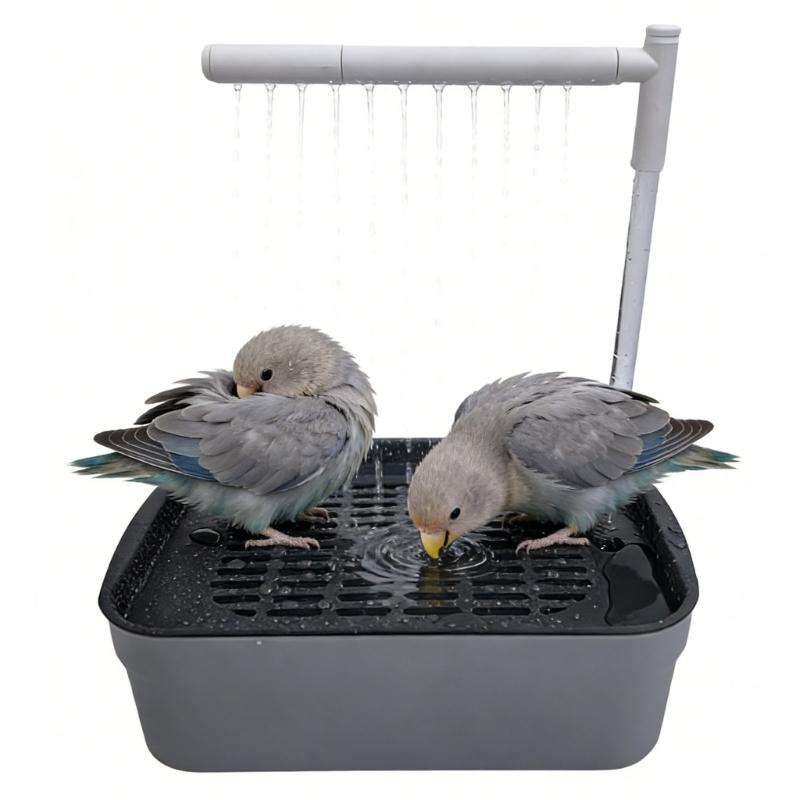 Automatischer Vogelbrunnen Vogeldusche Umwälzbrunnen für kleine Heimvögel Badewannenbrunnen Heimvogelbadewanne