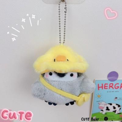 Cartoon Penguin Plush Keychain Lucky Koi Little Duck Animal Penguin Stuffed Toys Bread Bee Soft Doll Pendant Couple Keyrings
