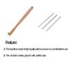 2 Sets Wooden Handle Tambour Crochet Hook with 3 Needles Crochet Embroidery Beading Hoop Sewing Tool Set