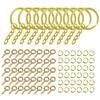 A52E 20Pcs Keychain Rings with Jump Rings and Screw Eye Pin Bulk for Resin DIY Craft