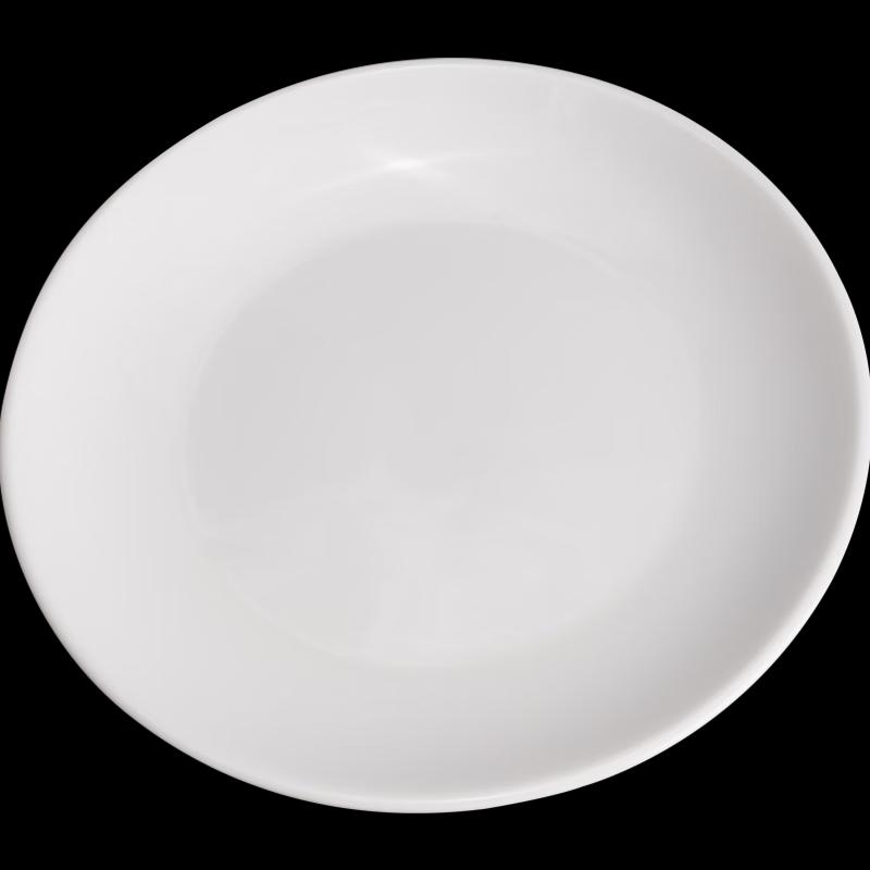 Gourou Biały Ceramiczny Okrągły Talerz Obiadowy 16-calowy