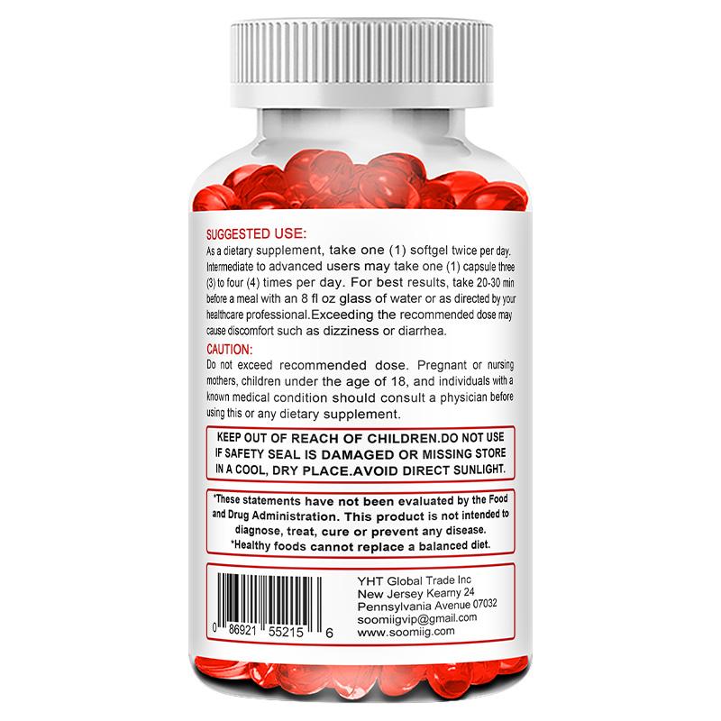 Soomiig Omega-7 Softgels, Organic Sea Buckthorn Oil Blend, with Omega-3, Omega-9, 120 Caps