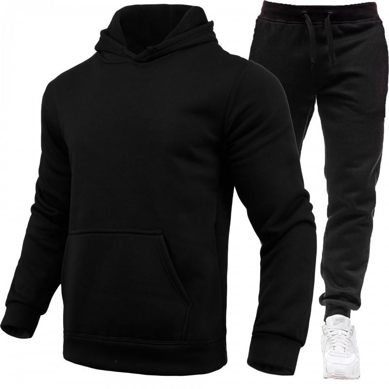 Mens Casual Hoodie Sweatshirt Tracksuit Set Long Sleeve Sportswear Outfit