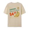 Women Retro Banana Back Print T Shirt Cute Y2k Tropical Fruit TShirts Oversized Aesthetic Streetwear Graphic Tees Unisex Tops