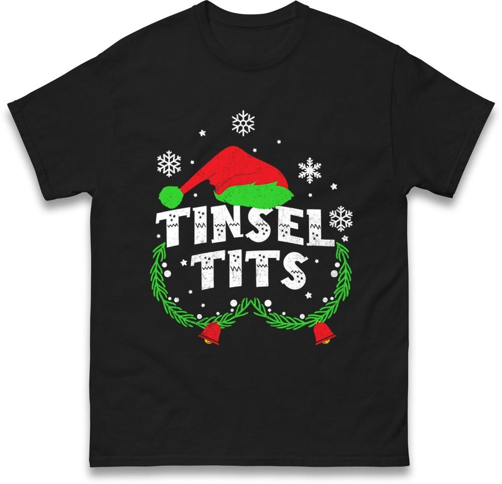 Funny Christmas Couple Matching TShirt Jingle Balls Tinsel TTs Xmas Tee Top S