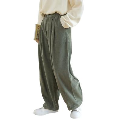 COHOKS Oversized Cordhose mit weitem Bein, lange Größen L, Damen Hose, Hose, Hose, S, M,