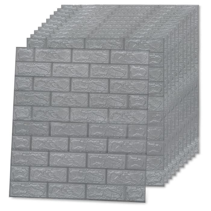 VidaXL Papier peint 3D autoadhésif Briques 20 pcs Anthracite