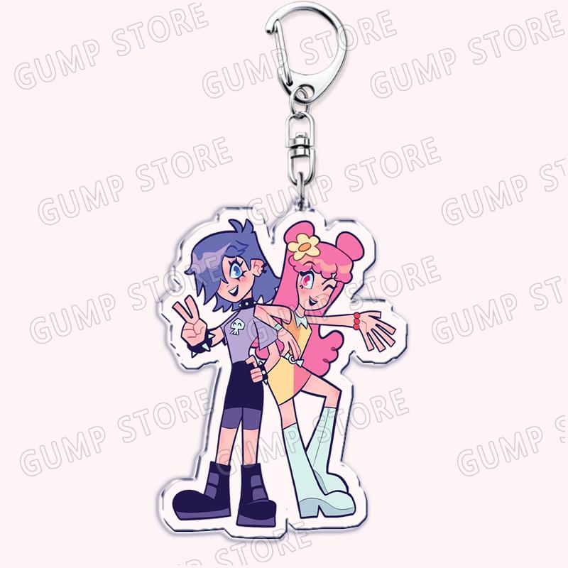 

Hot Hi Hi Puffy AmiYumi Keychains for Women Man Accessories Bag Ami Kaz Yumi Jang-Keng Tekirai Keying Jewelry Fans Friends Gifts