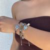 New 3Pcs Kpop Mushroom Butterfly Chain Bracelets Set for Women Summer Wed Bridal Boho Flower Bead Charm Bangles Y2K Jewelry