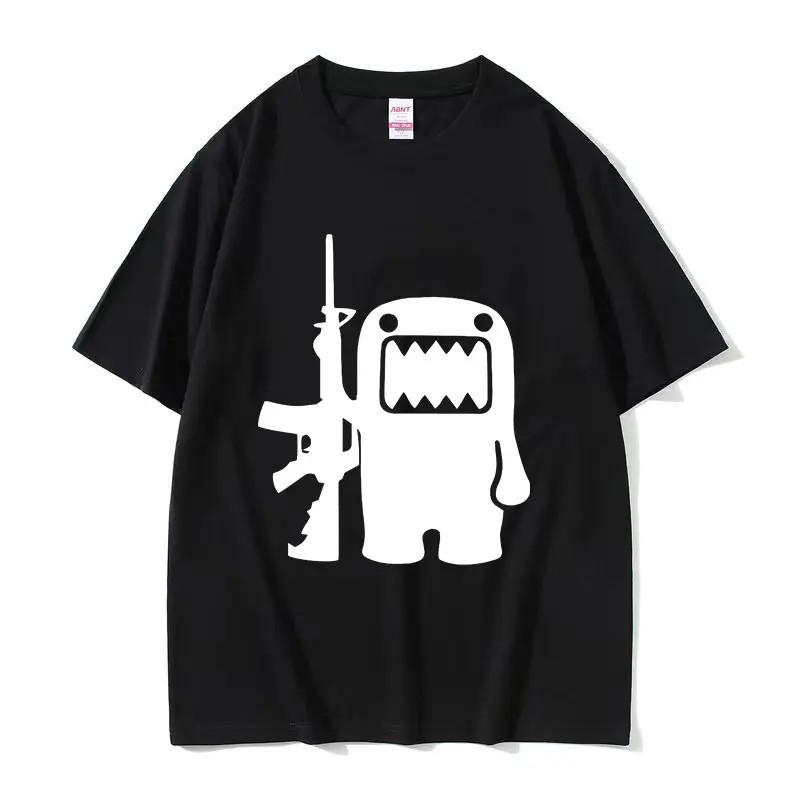 Domo Kun Funny Skater Graphic T Shirt Y2K Anime Streetwear Unisex Tee XS-XXXL 3XL