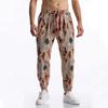 Summer Cotton Linen Men's Casual Drawstring Graphic Print Boho Tribal Vintage Pants Outdoor Activities Trousers Running Jogger