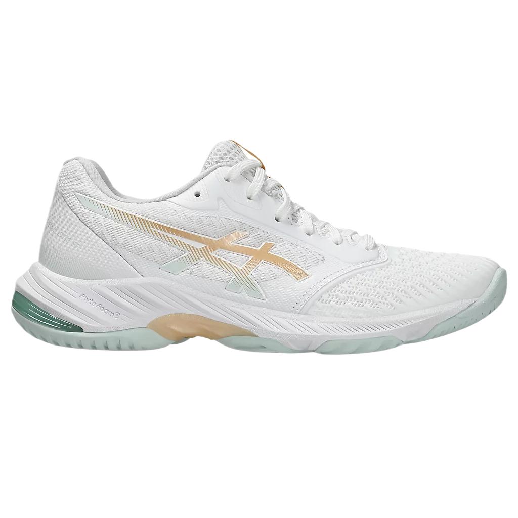 Asics  Netburner Ballistic FF 3 White Champagne Women Sneakers 1052A069-112