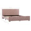 Pink Velvet Bed Frame 160 X 200 Cm