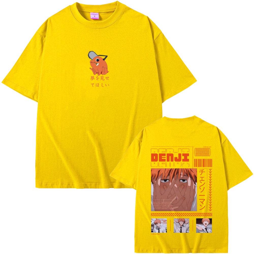 Anime Chainsaw Man Tshirt Cartoon Denji Pochita Funny Graphic T Shirts Tops Men Women Manga Casual Oversized Tshirt Streetwear