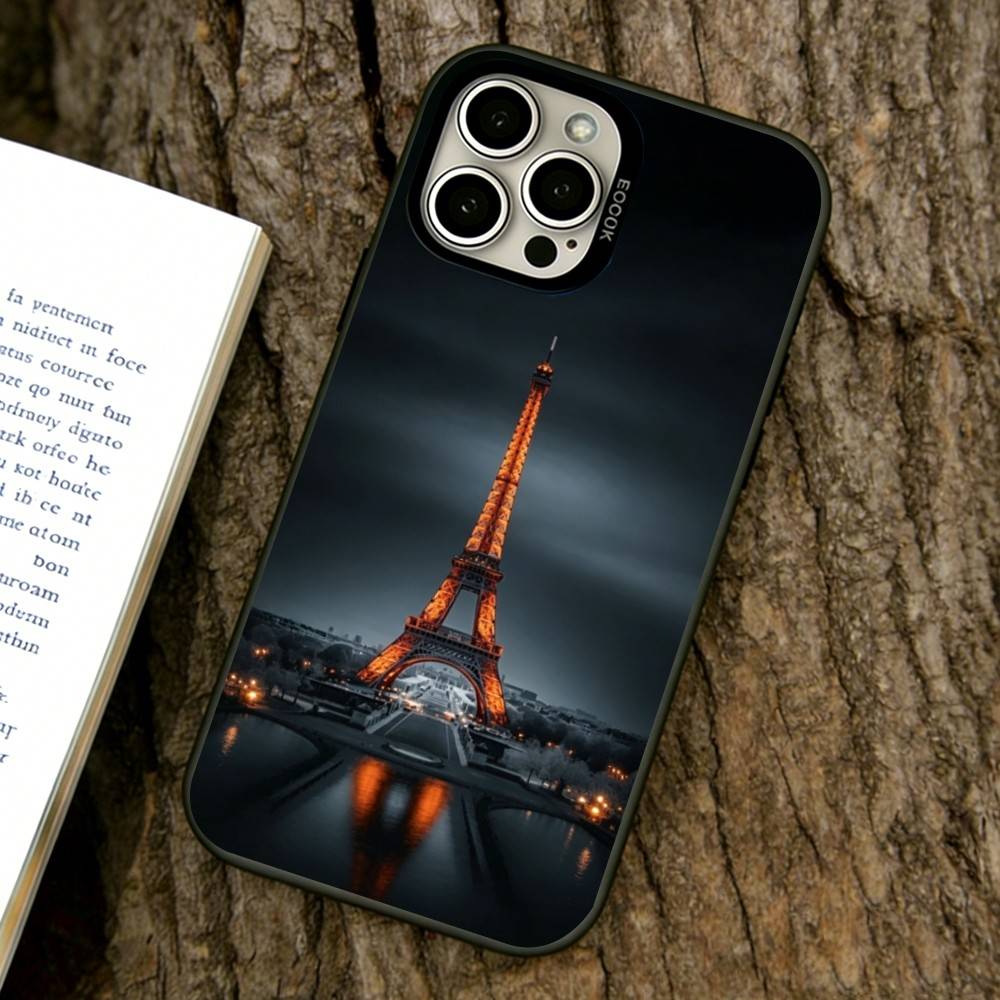 Eiffeltoren Telefoonhoesje Voor iPhone 17,16,15,14,13,12,11 Plus,Pro Max,XS,Kleurrijk Zilveren Telefoonhoesje Funda Cover