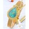 Elegant Diamond Crystal Quartz Watch for Women Fashion Golden Mesh Band Ladies Wristwatch Unique Design