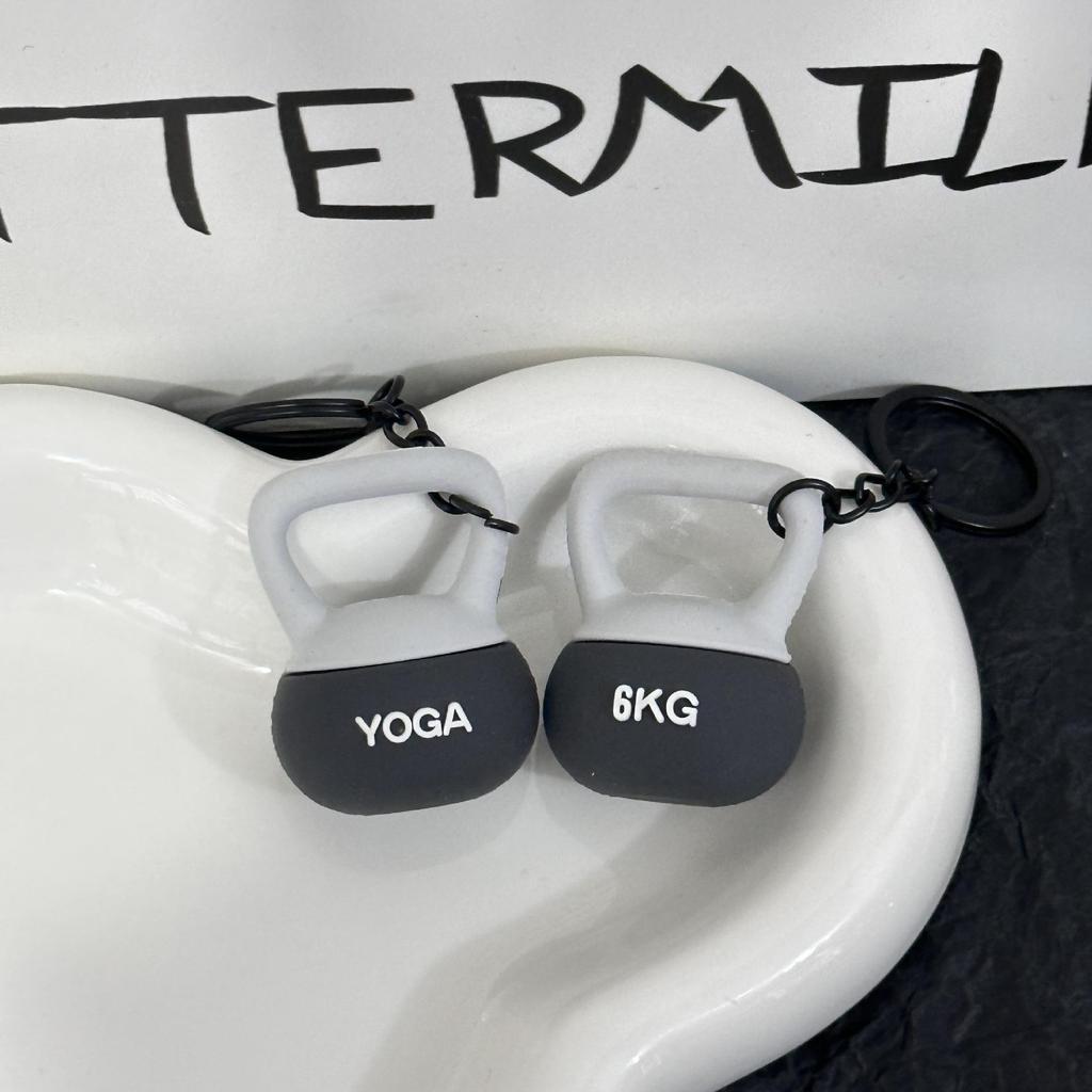 Miu Series Dumbbell Plate Keychain: Trendy Fitness Accessory & Sports Jewelry Gift