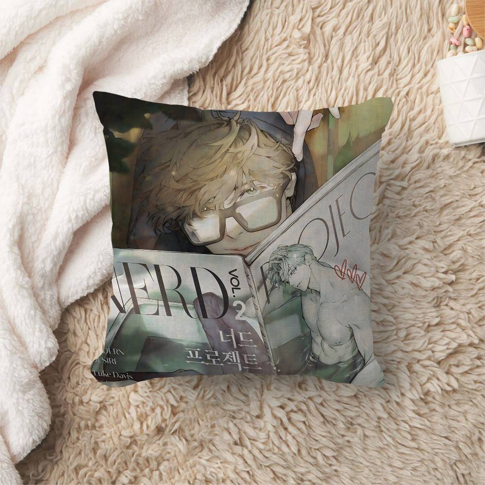 Cartoon N-Nerd P-Project Bl Anime Cushion Cover Polyester Sofa Cushions Decorative Throw Pillows Home Decoration Pillowcover
