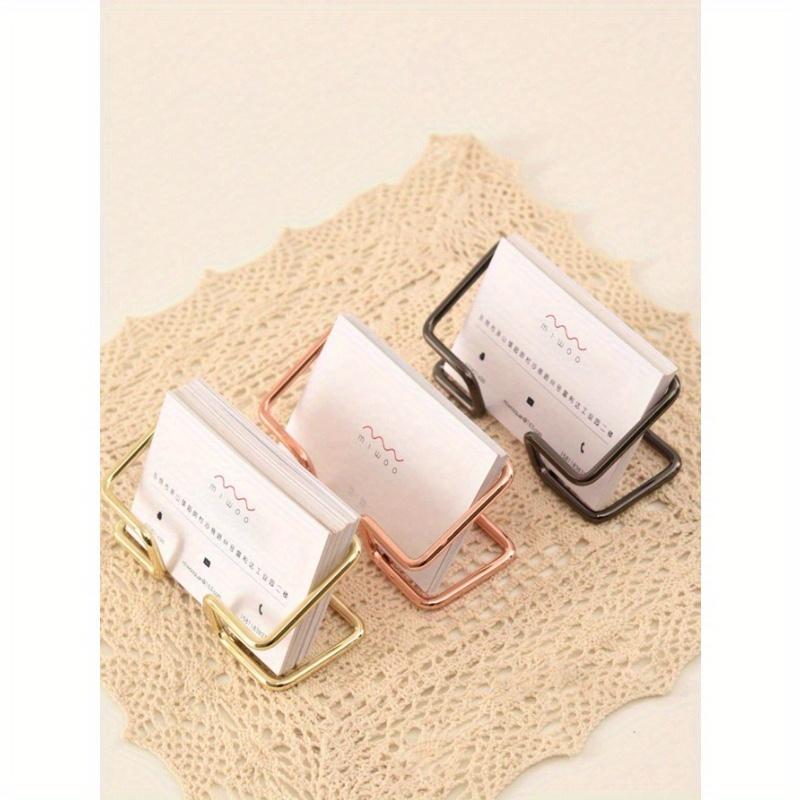 1pc Electroplated Metal Business Card Holder, Card Storage Business Card Holder, Party Event Card Organizer, Business Card Holder