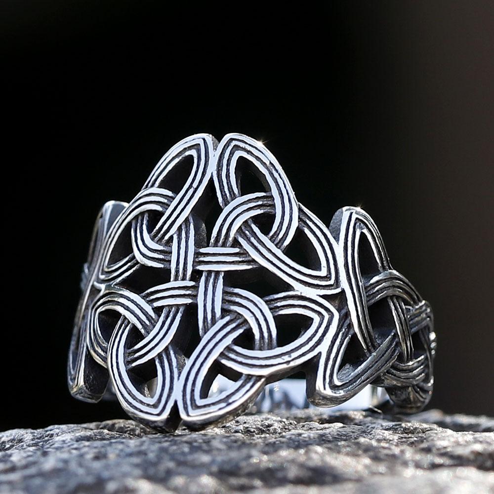 Vintage Celtic Knot Totem Ring for Men Viking Warrior Jewelry Nordic Mythology Fashion Gift Domineering Style