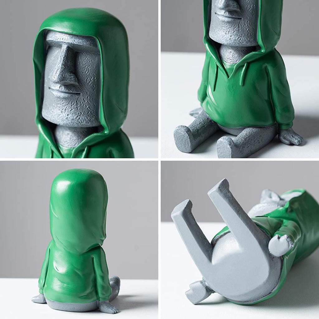 [Queen-b] Moai Smartphone Stand, Smartphone Holder, Desktop Tablet Stand, Unique, Fun, Cute, Stylish, Smartphone, Mobile Phone, Interior Decor,