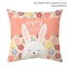 Easter Bunny Pillowcase Happy Easter Decoration For Home Easter Rabbit Eggs Cushion Cover Decorative Pillow Case Easter Gift