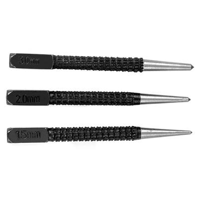 3-teiliges rutschfestes Körner-Set aus Kohlenstoffstahl, Körner für legierten Stahl, Metall, Holz, Bohrwerkzeug