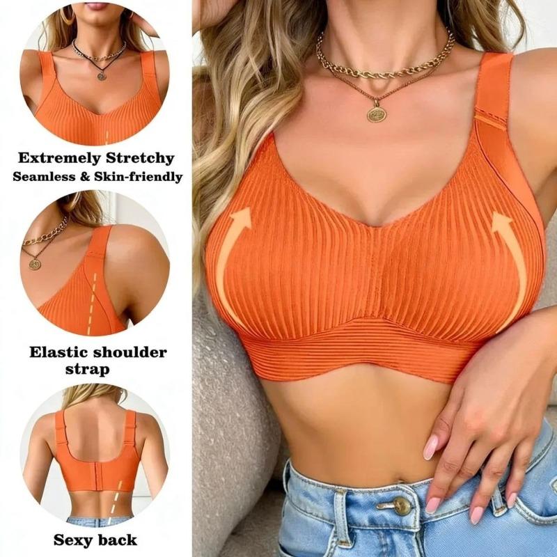 Women's Plus Size Full Coverage Bra - Minimizes Large Busts, Provides Strong Support, Ribbed Surface, Full-coverage Removable Pads, Lingerie