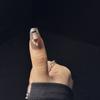 Winter Floral Cat Eye Nail Art Set Handmade Wearable Women Holiday Party Elegant Style