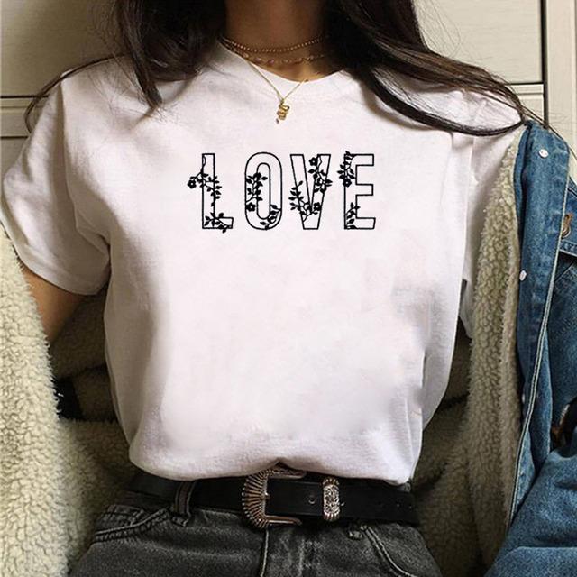 

Love For Sunshine Print T-Shirt New Fashion Women T Shirt Harajuku Tee Tops Short Sleeve T-Shirt Female Cute Tees Shirt Clothing S білий