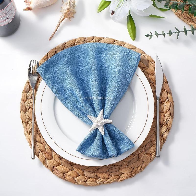 1pc Starfish Napkin Rings Ocean Coastal Nautical Summer Wedding Party Beach Table Dining Decor Napkin Holder Wedding Decorations