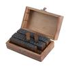 70pcs Wooden Box Alphabet Rubber Stamps Lower Case Capital Letters Rubber Letter Stamps Rectangular Wood Rubber Stamps