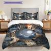 Flower Wolf Pattern Bedding Quilt Set Quilt Cover Pillowcase Home Decoration Birthday Gift (1 * Duvet Cover + 2 * Pillowcase, Without Core)