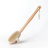 Bamboo Long-Handle Bath Brush: Pig Bristle & Massage Double-Sided Scrubber