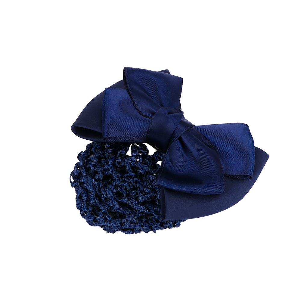 Fashion Hair Clip Cover Women Lady Net Bun Snood Hair Accessories Satin Bowknot Hairpins