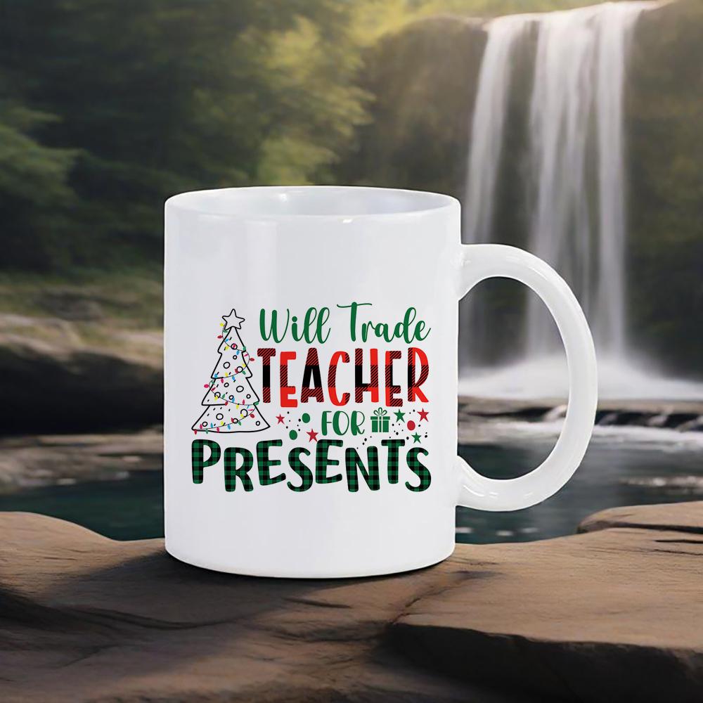 Coffee Mug Handwriting Merry Christmas Ceramic Mug Xmas Colors Love Water Cup For Milk Juice Cola Lovely Festive Gift Funny Cups